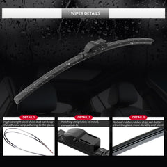 GARDIMU rear wiper beside a ruler showing correct size for Porsche Cayenne and easy fit advantage