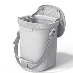 Garoopion front view showing compact trash can and easy access benefit