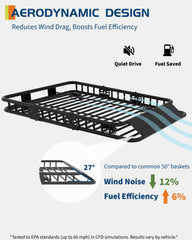 GarveeLife close-up of steel wind deflector reducing wind resistance benefit