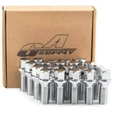 GAsupply chrome lug bolts front packaging showing complete 20pcs set and benefit durability