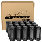 GAsupply front packaging showing 20-piece black lug nuts and protective box
