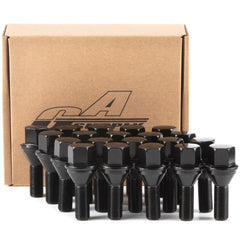 GAsupply front view of 20 black lug bolts showing full set and OEM style, reliable fit