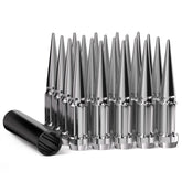 GAsupply chrome spike lug nuts front packaging showing complete 20-piece set and key benefit: ready-to-install