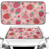 Gayruaicjz front view of strawberry sun shade showing full coverage benefit