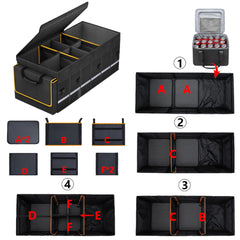 GDNasist open top displaying six removable dividers for customizable organization