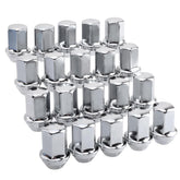 Gdydi front view 20-piece chrome lug nuts showing polished finish and uniform set