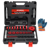 GEAROLL front view of full 43-piece bearing press kit showing components and case for organized storage