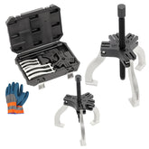GEAROLL front view of 3" and 7" pullers showing kit versatility and space-saving benefit