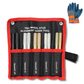 GEAROLL front view of 10pc alignment pin kit showing contents and pouch for easy transport