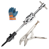 GEAROLL locking pliers slide hammer front view showing complete kit and quick release benefit