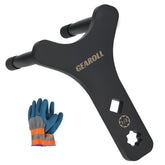 GEAROLL front view of lower control arm prying tool showing profile and benefits