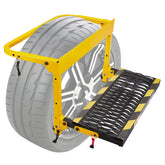 Gedlex front view of tire step showing sturdy frame and easy attachment benefit