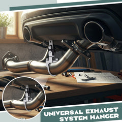 Geetery hanger mounted on tailpipe showing stable exhaust support
