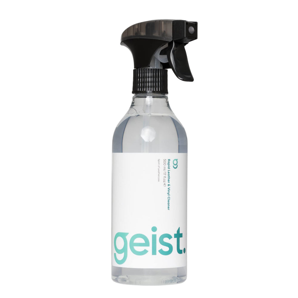 Geist bottle front label showing product name and volume benefits