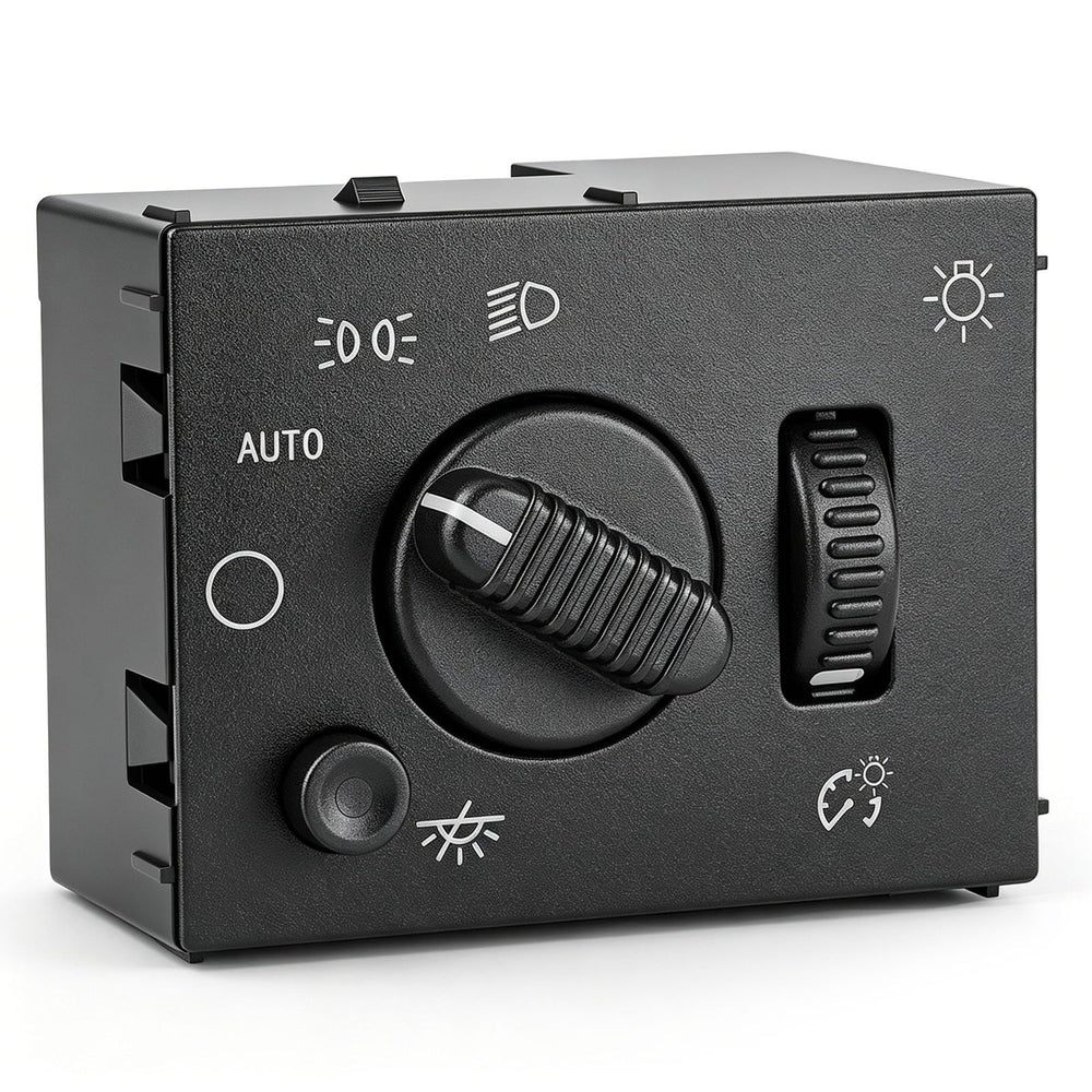 GELAIDI front view of dimmer switch showing controls and OEM fit benefit