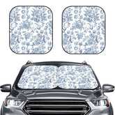 GENANY floral sun shade front view showing full coverage and decorative pattern