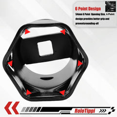 Generic socket side profile highlighting 6-point geometry and durable finish for longevity