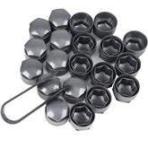 Generic Audi lug nut covers front packaging showing full kit and benefit