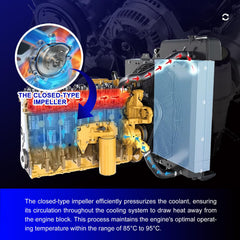 Generic AW7163 side profile highlighting housing and mounting flanges for OE alignment