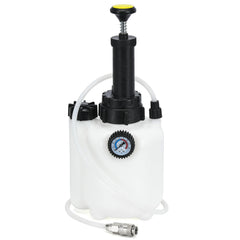 Generic brake bleeder clear 1L collection bottle showing fluid level