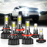 Generic bulb installed front view on Chevy Silverado showing bright benefit