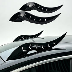 Generic dragon horns front view showing bold black design and road-ready style