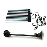 Generic front view of LED stripe line board showing crisp stripes and benefit: easier dent detection