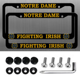 Generic matte black frame front view showing clean Notre Dame fit and enhanced curb appeal