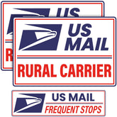 Generic magnetic signs front view showing all three magnets and clear identification benefits