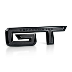Generic GT emblem front view showing gloss black finish and clean lines