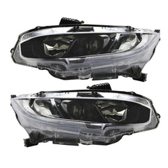 Generic projector headlight pair front view showing fit and finish benefit
