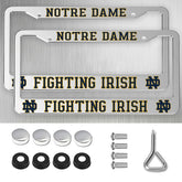Generic frame front view showing Notre Dame branding and durable silver finish