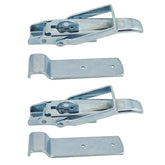 Generic brand trailer latch front view showing durable galvanized finish and mounting holes