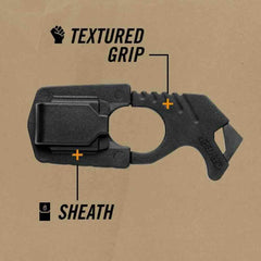 Gerber finger hole detail providing secure one-handed control and leverage