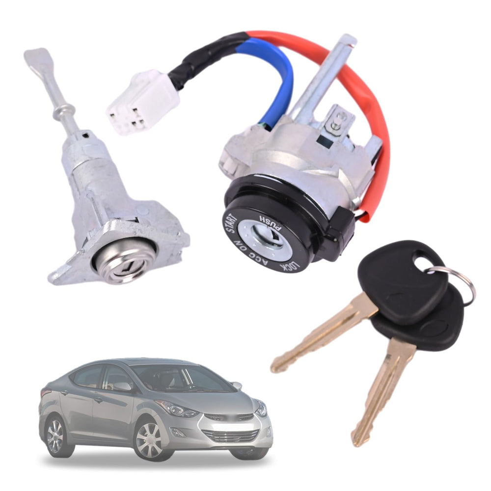 Getfarway full lock cylinder set front view showing all included parts for easy replacement
