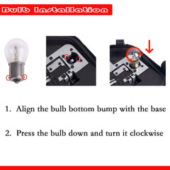 Getfarway three bulbs included top view showing spare bulb for quick swap