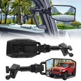 GEVINFA front view mounted mirror showing secure fit and improved visibility