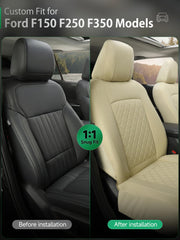 GIANT PANDA back panel close-up showing full leather backing and easy-clean benefit
