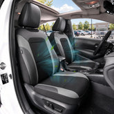 GIANT PANDA front seat cover front view showing protective fit and comfort