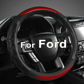 GIANT PANDA front view of red steering wheel cover shows bold styling and protection