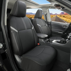 GIANT PANDA full front seat covers installed on RAV4, protects upholstery