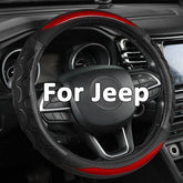 GIANT PANDA red front view showing full steering wheel cover and style benefit