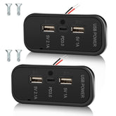 Gibbab front panel dual pack showing clean faceplate and ports for organized charging
