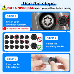 Gickbusus closeup of distinct key patterns to confirm correct wheel lock match