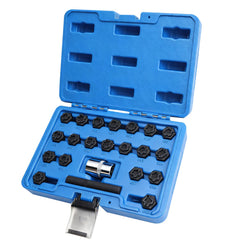 Gickbusus front array showing all 22 keys and compact case for quick identification