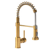 GIMILI brushed gold faucet front view showing arch and handle for stylish benefit
