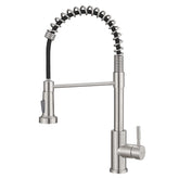 GIMILI front view of brushed nickel faucet highlighting durable finish and style