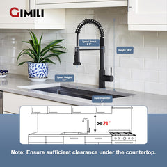 GIMILI close-up of stainless spout highlighting durable SUS 304 construction benefit