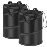 Ginsco front view hanging trash can showing compact tidy storage benefit