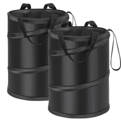 Ginsco front view hanging trash can showing compact tidy storage benefit